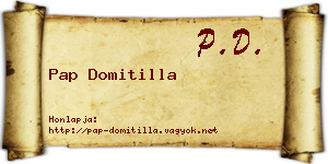 Pap Domitilla névjegykártya